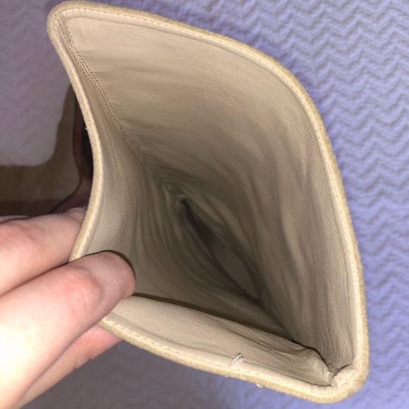 Banana Republic Suede Slouchy Tall Heeled Boot in Nutmeg Tan 7.5 Spain $299 - Picture 10 of 13